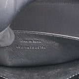 Shiny Calfskin Crocodile Embossed Manhattan Baguette Black Medium