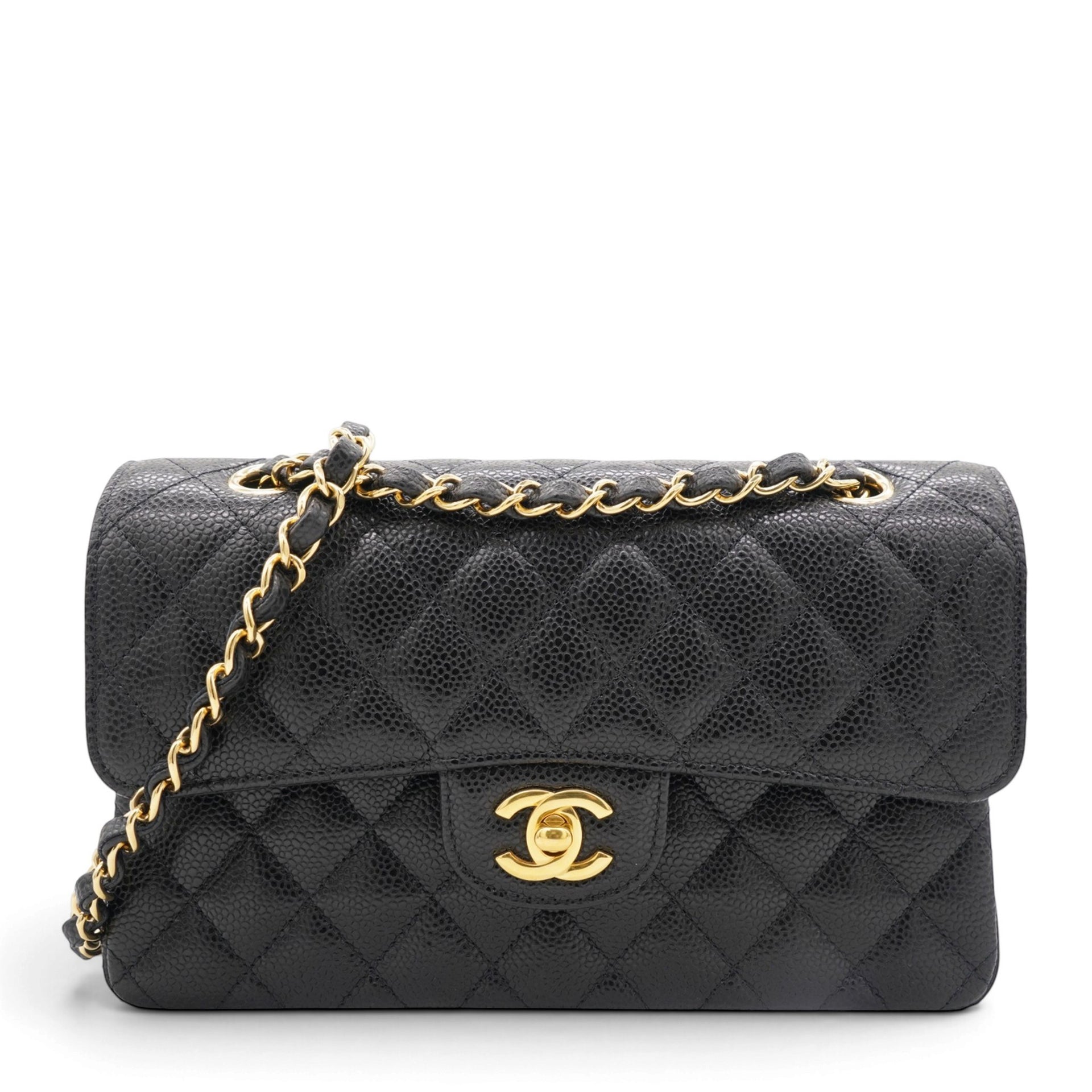 Classic Flap Small Caviar Quilted Flap Bag Microchip