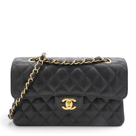 Classic Flap Small Caviar Quilted Flap Bag Microchip