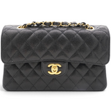 Classic Flap Small Caviar Quilted Flap Bag Microchip