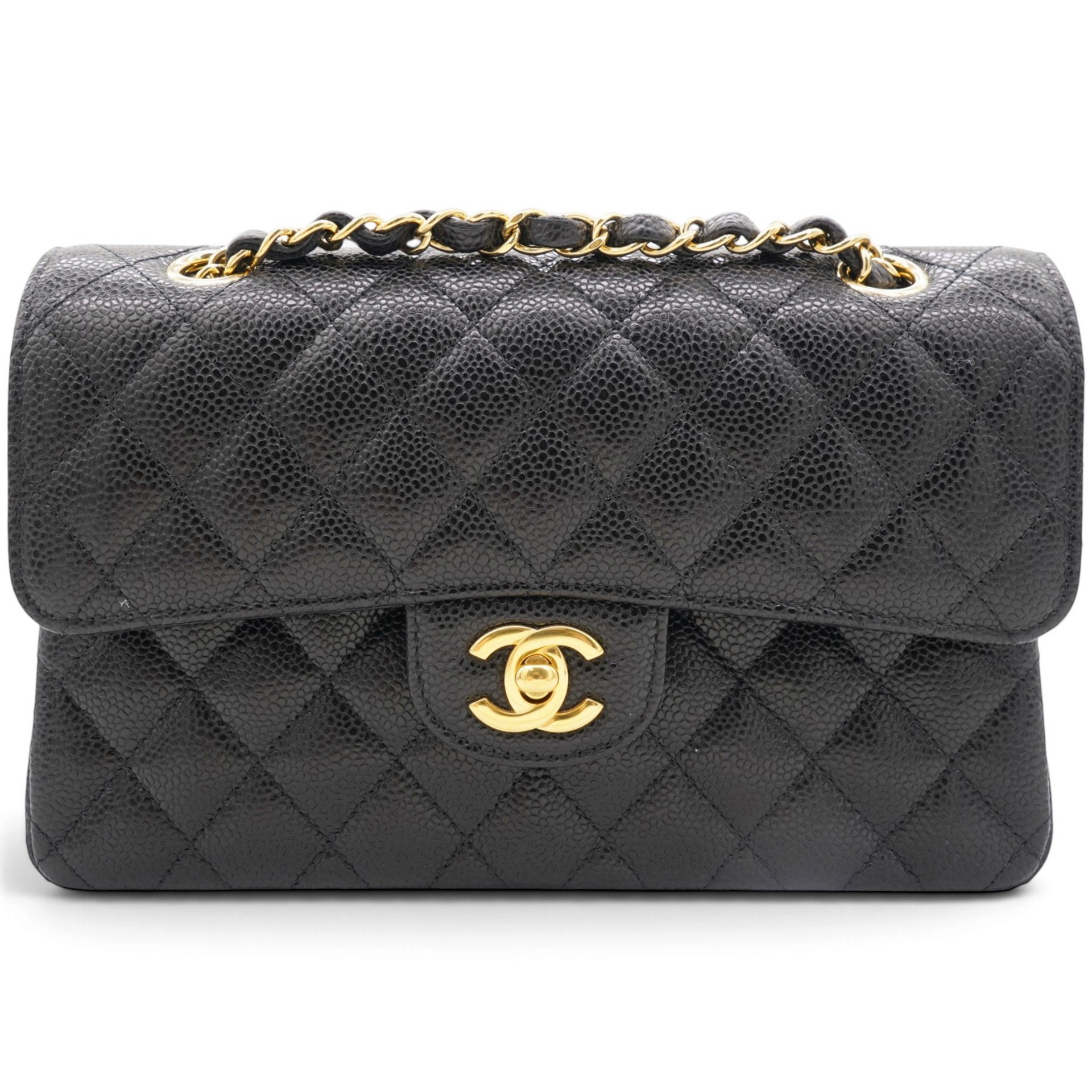 Classic Flap Small Caviar Quilted Flap Bag Microchip