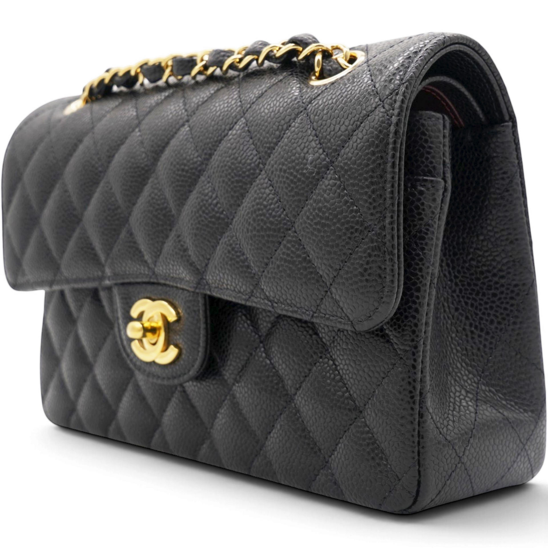 Classic Flap Small Caviar Quilted Flap Bag Microchip