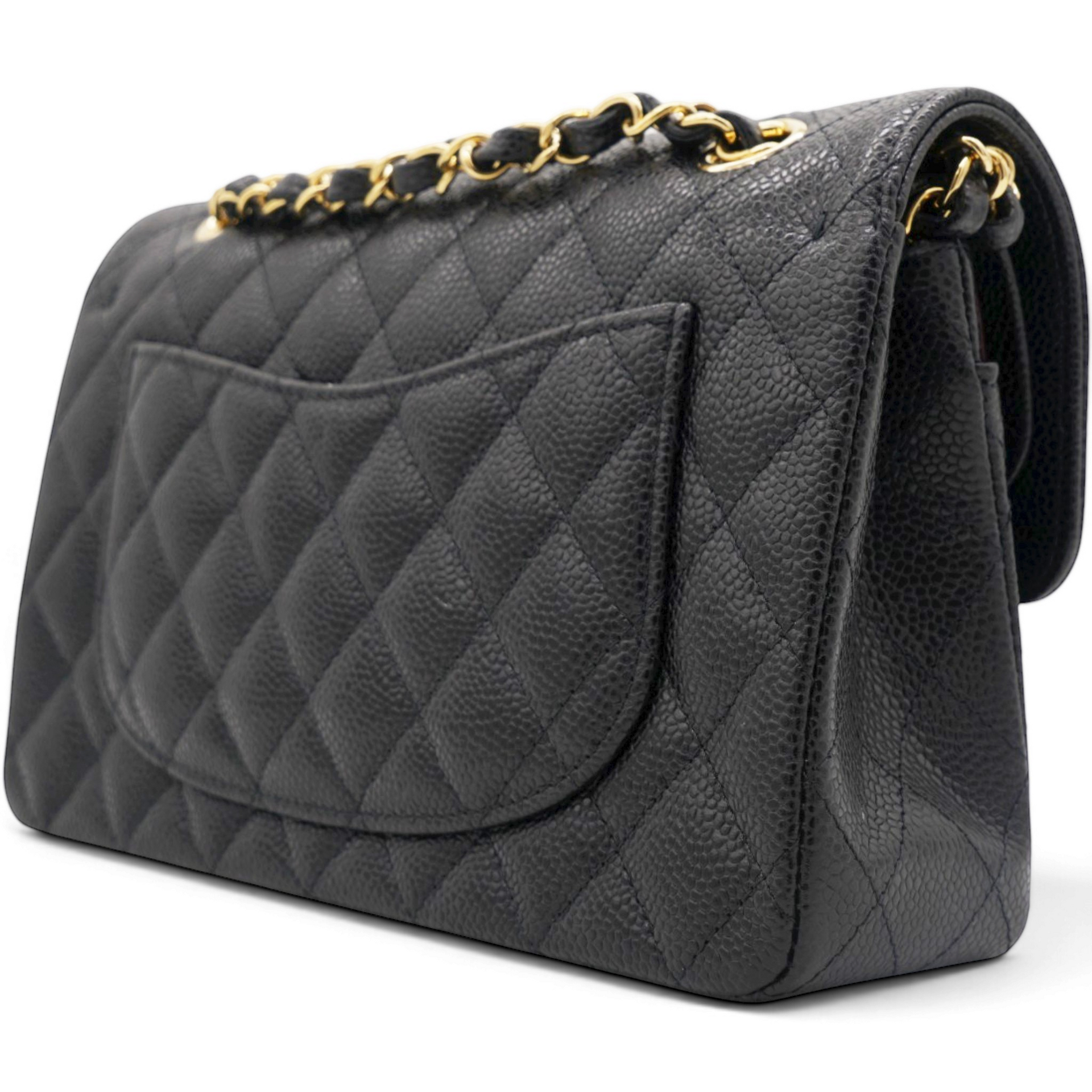 Classic Flap Small Caviar Quilted Flap Bag Microchip