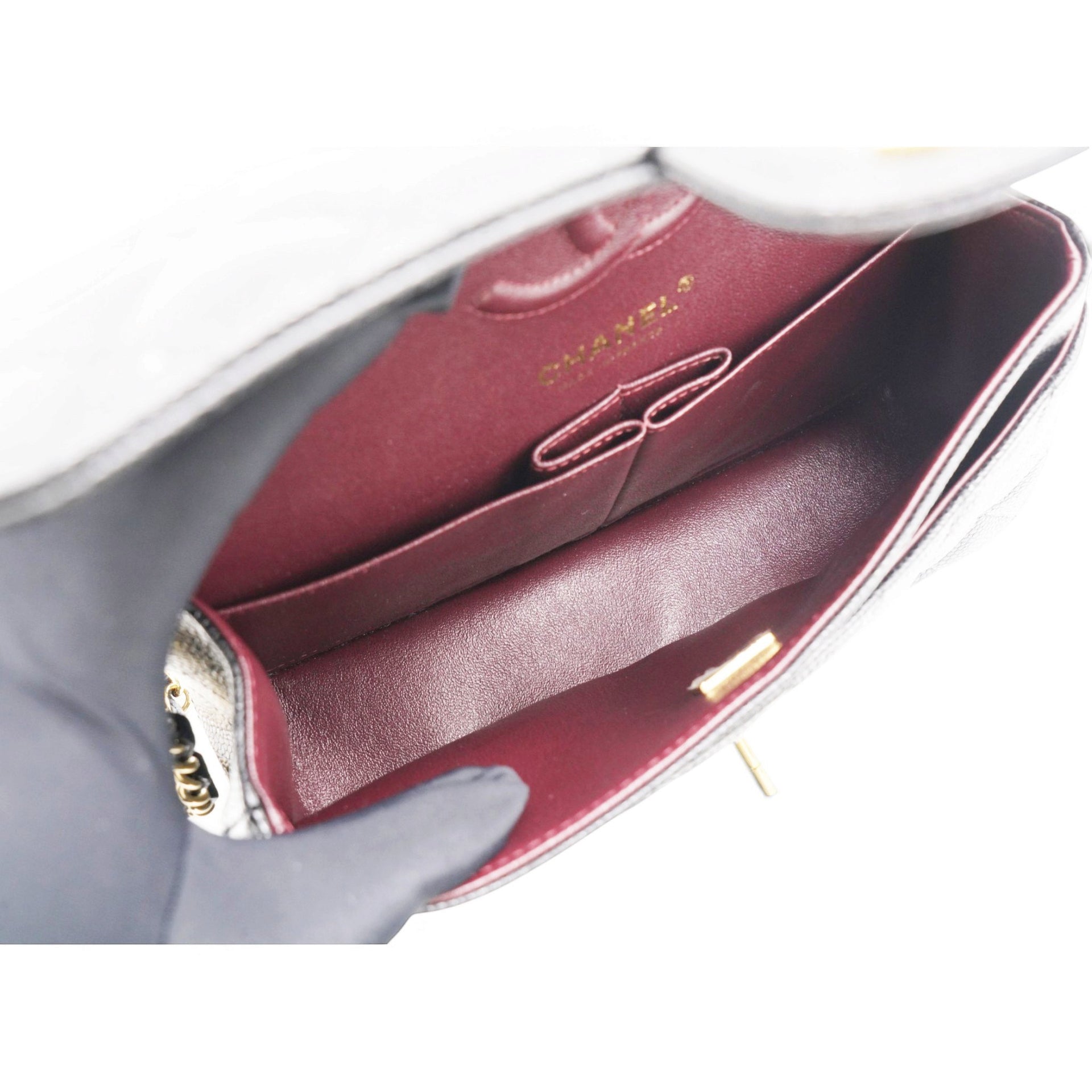 Classic Flap Small Caviar Quilted Flap Bag Microchip