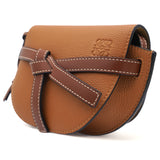 Tan Leather Mini Gate Crossbody Bag