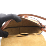 Tan Leather Mini Gate Crossbody Bag