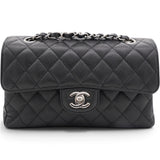 Caviar Quilted Small Double Flap Black