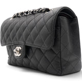 Caviar Quilted Small Double Flap Black