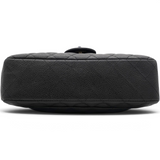 Caviar Quilted Small Double Flap Black