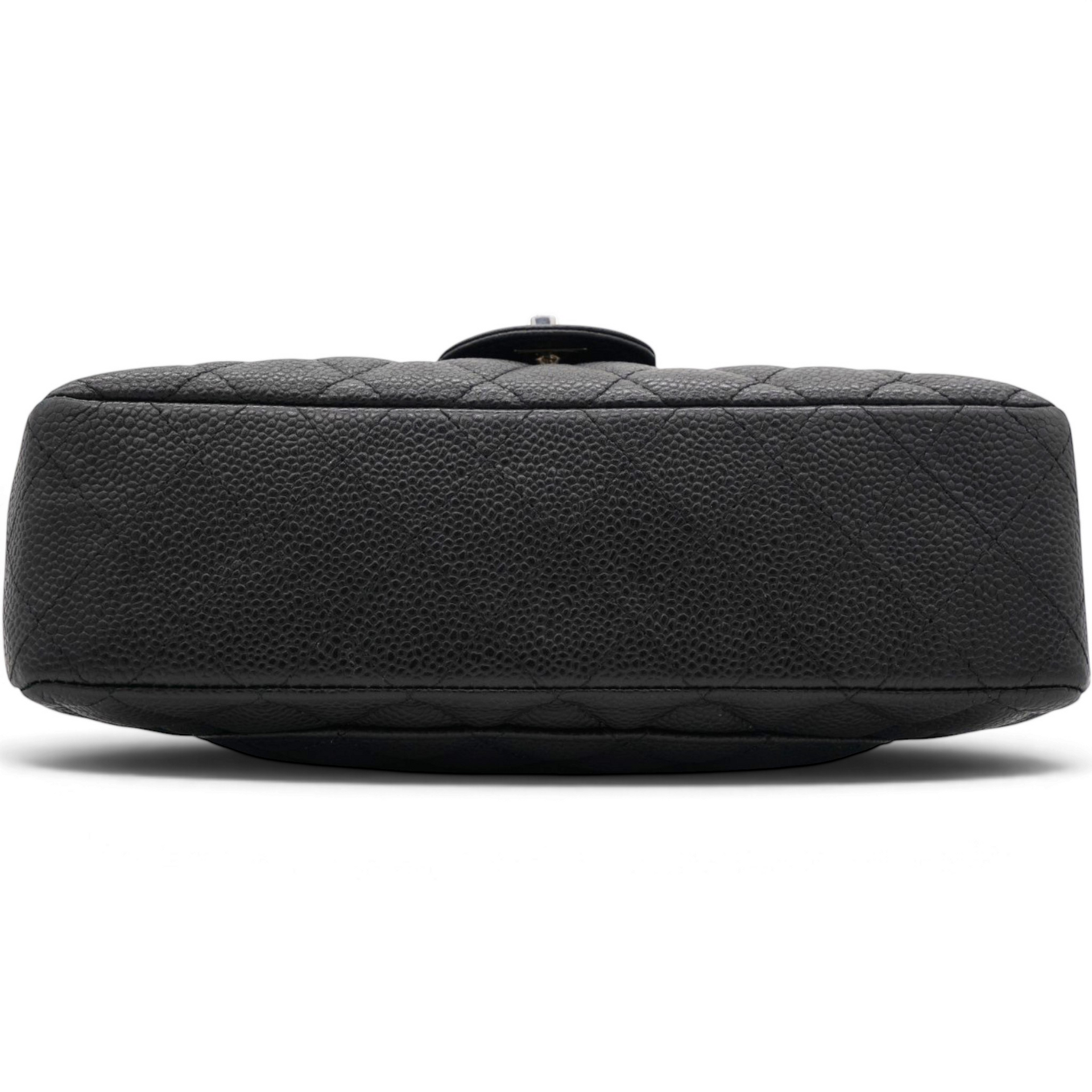 Caviar Quilted Small Double Flap Black