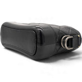 Aged Calfskin Quilted Small Gabrielle Hobo Black