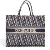 Oblique Book Tote Blue Multicolor Large