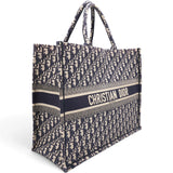 Oblique Book Tote Blue Multicolor Large
