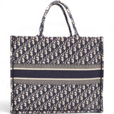 Oblique Book Tote Blue Multicolor Large