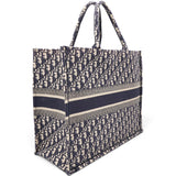 Oblique Book Tote Blue Multicolor Large