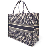 Oblique Book Tote Blue Multicolor Large
