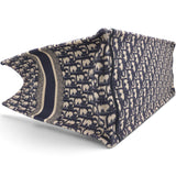 Oblique Book Tote Blue Multicolor Large