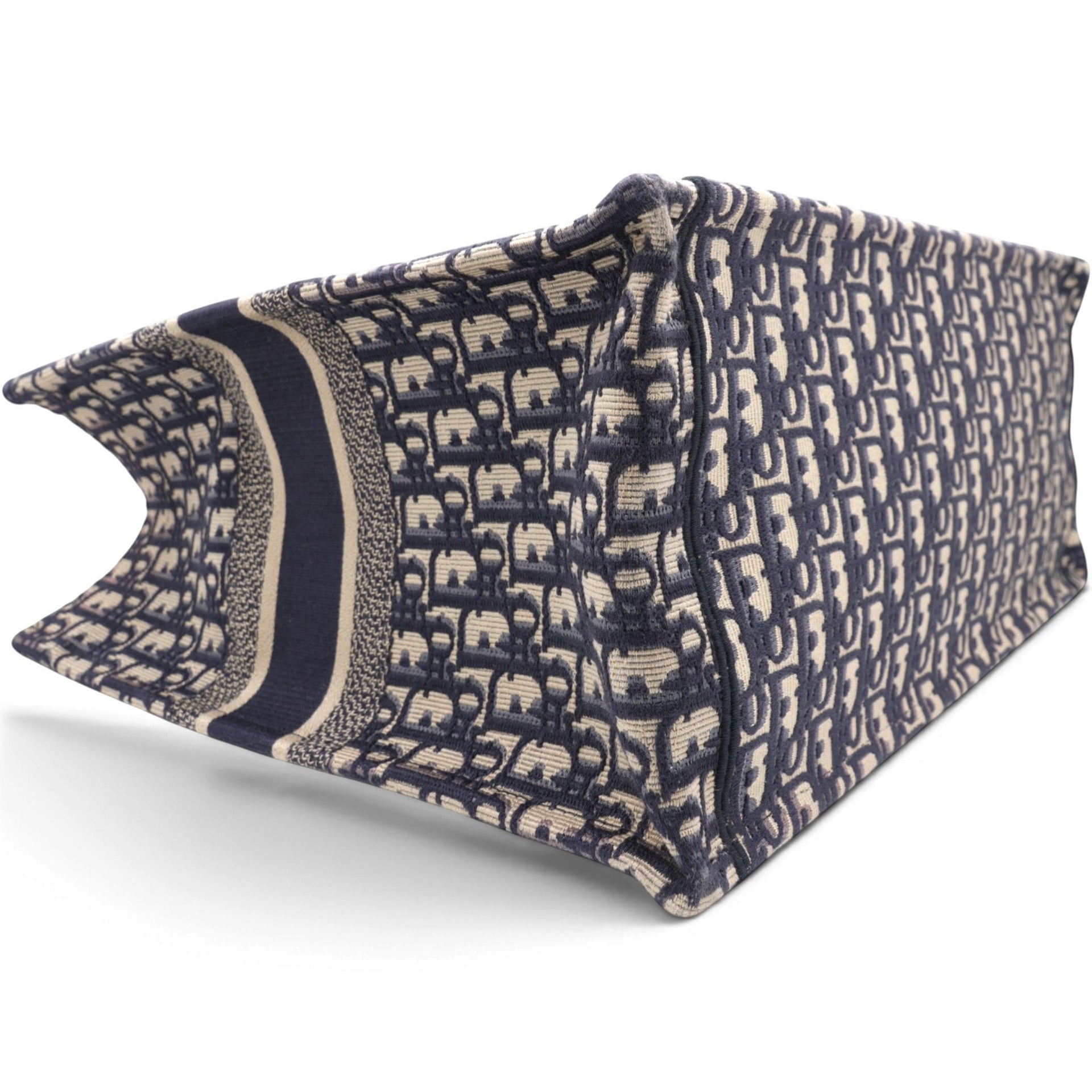 Oblique Book Tote Blue Multicolor Large