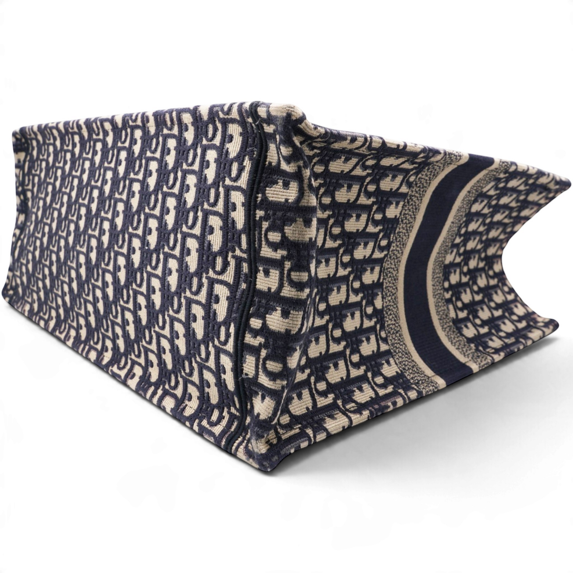 Oblique Book Tote Blue Multicolor Large