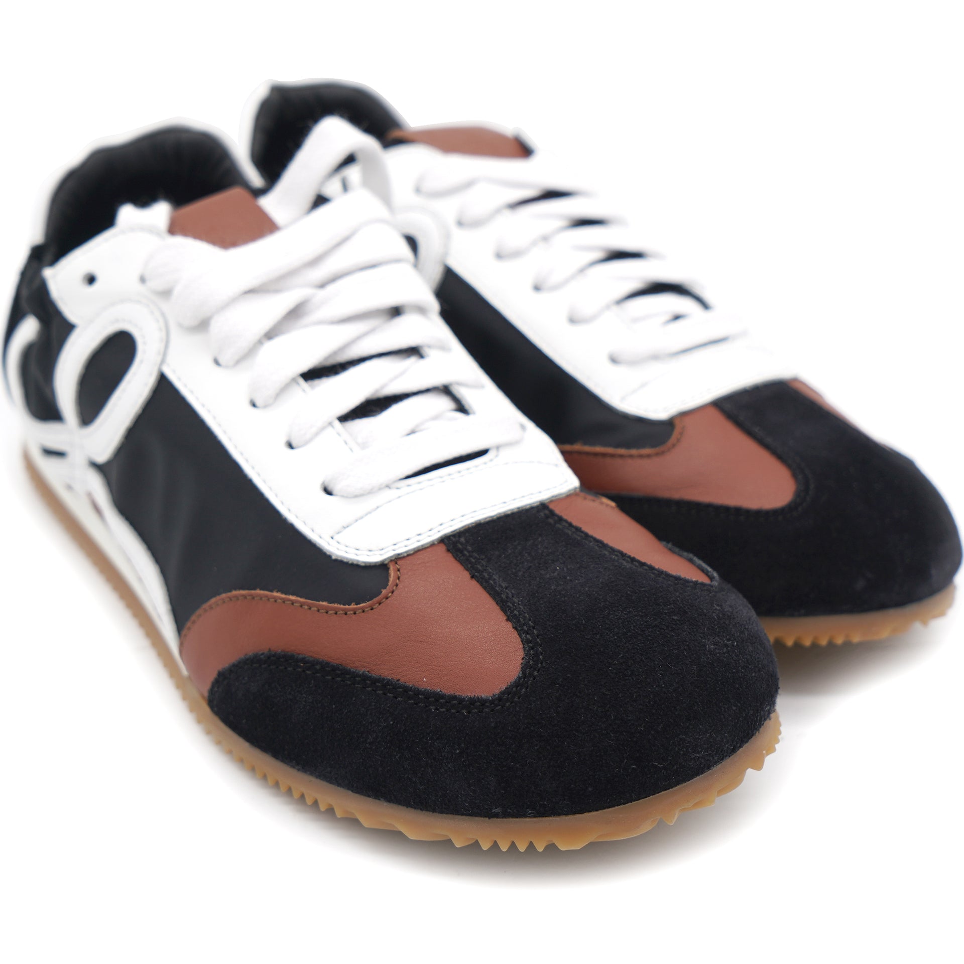 Flow Runner Nylon and Suede Black/Tan/White 37