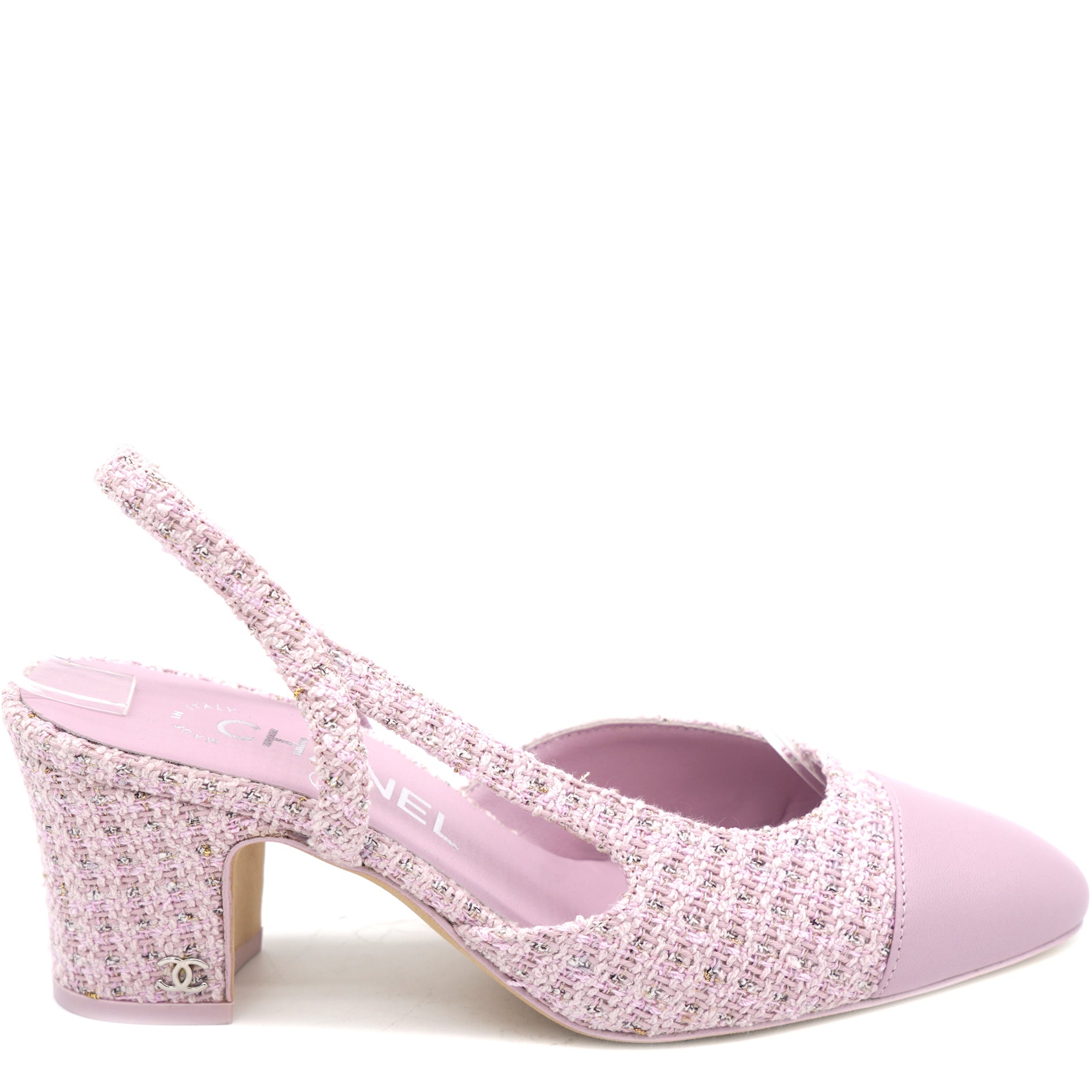 Chanel Pink Tweed Slingback 35 – STYLISHTOP