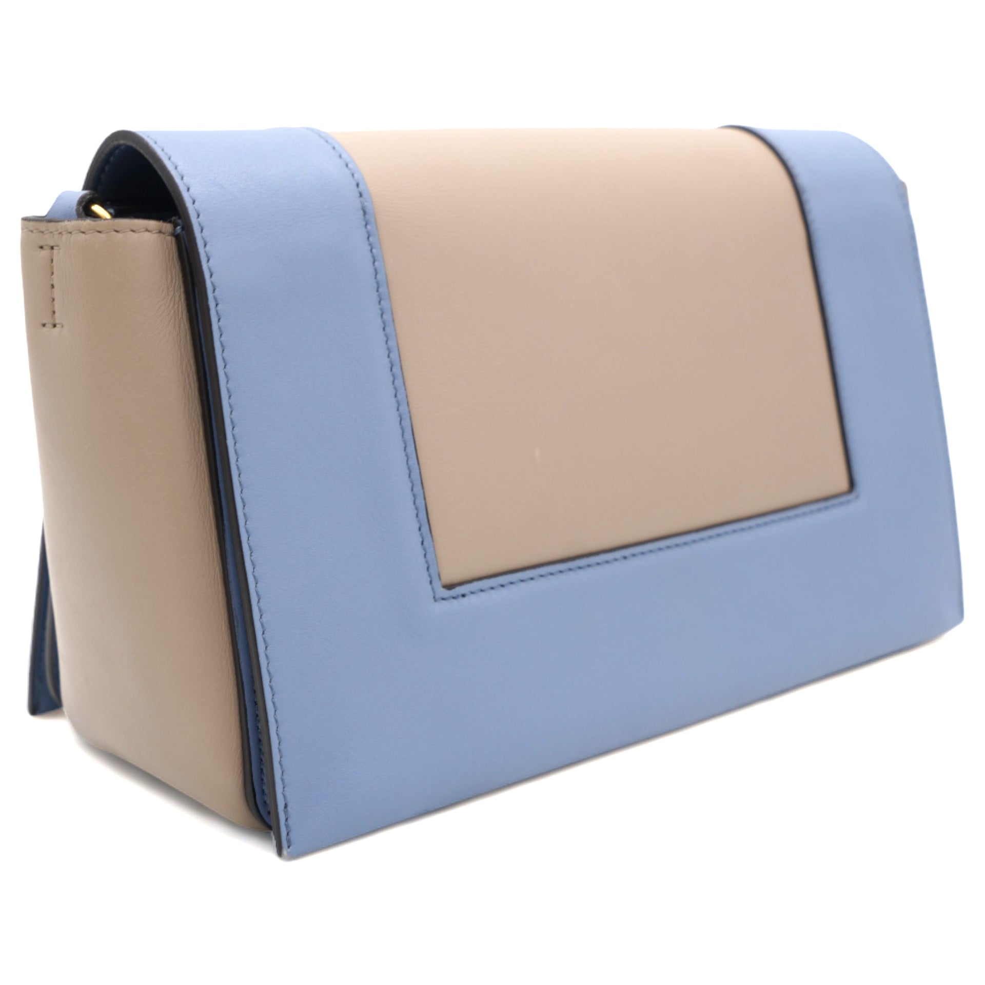 Shiny Smooth Calfskin Medium Frame Shoulder Bag