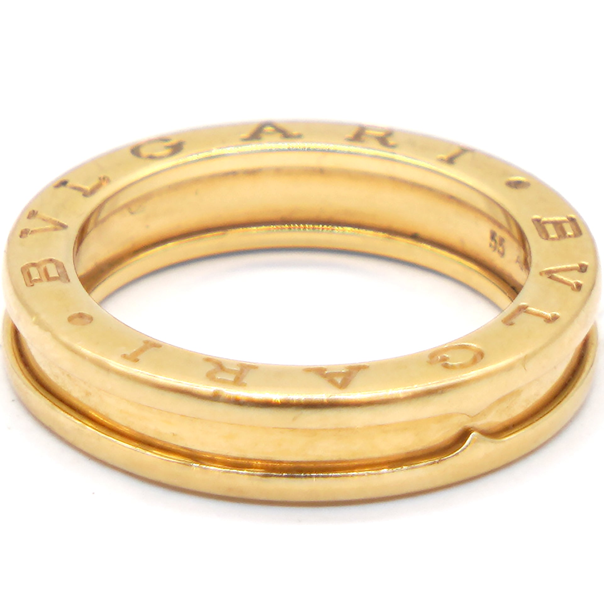 18K Yellow Gold Ceramic B.Zero1 One-Band Ring 55