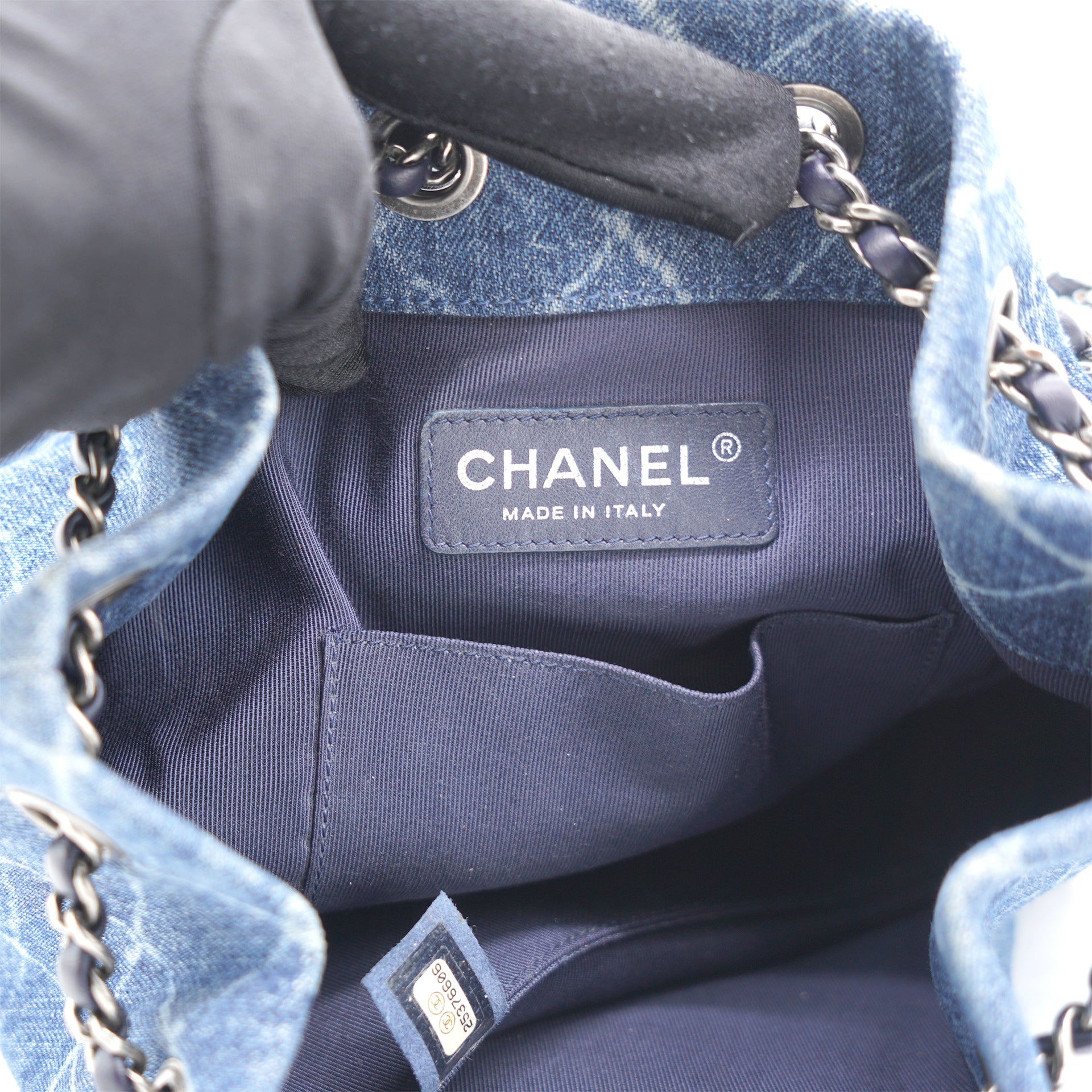 Gabrielle Backpack in Denim/Blue Leather