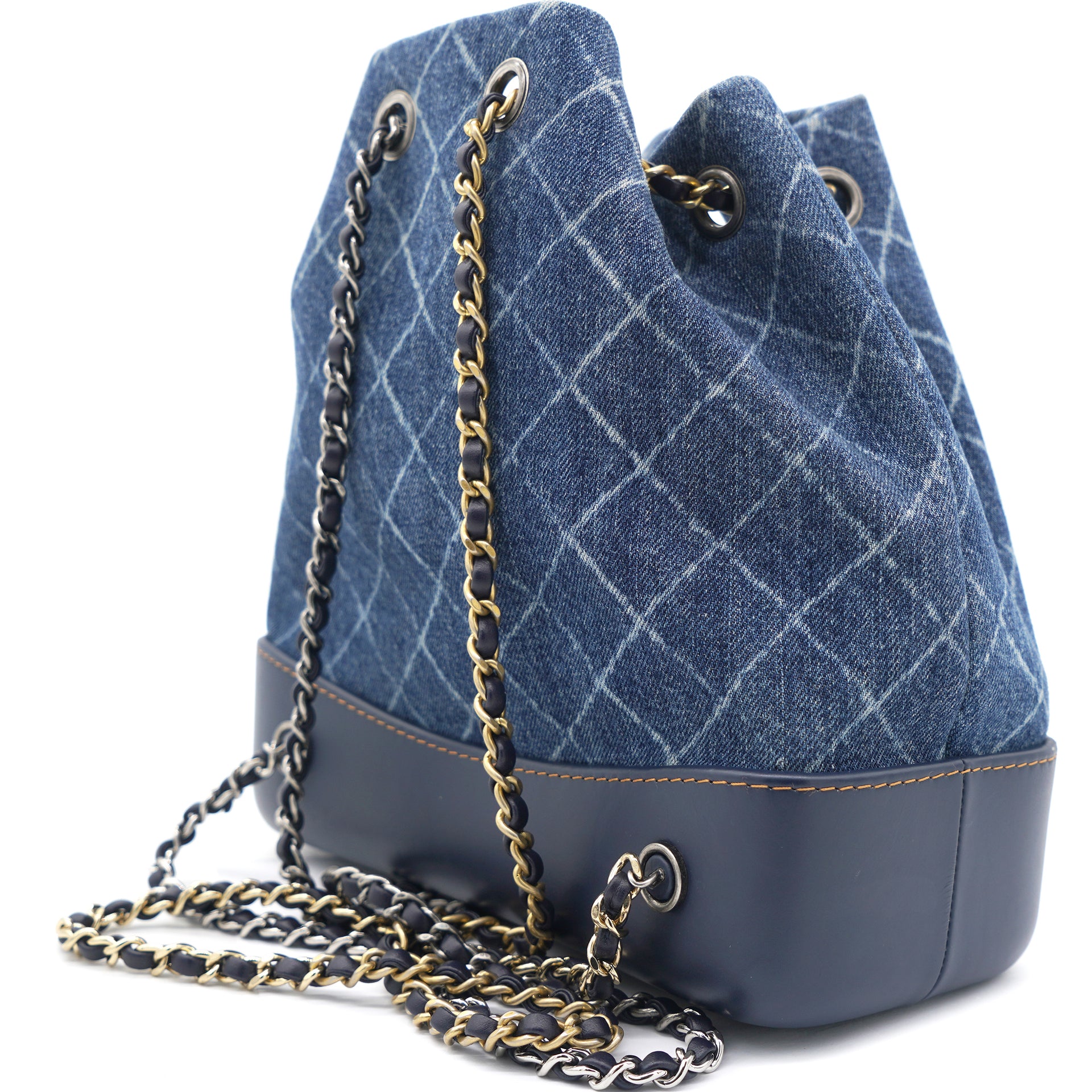 Gabrielle Backpack in Denim/Blue Leather