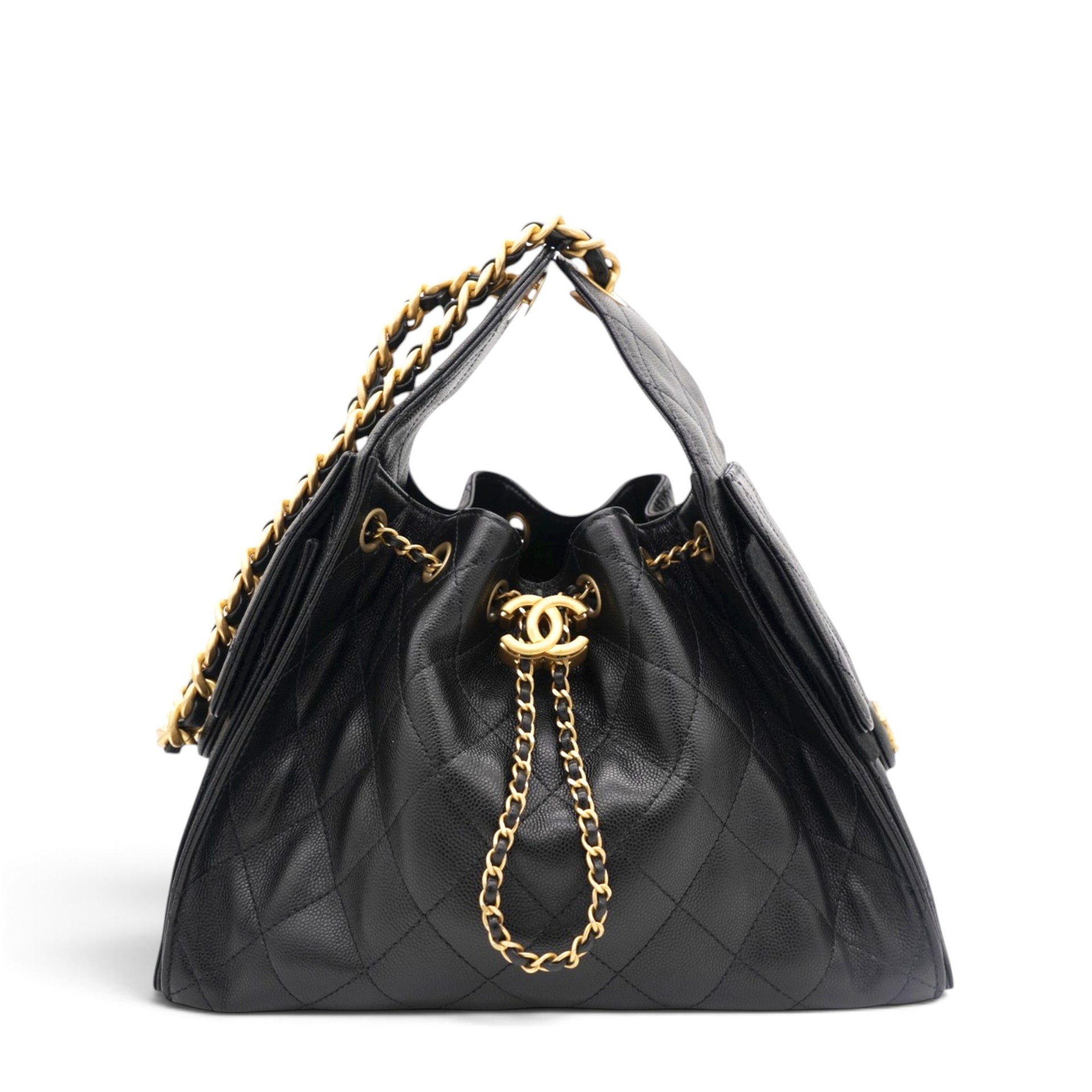 Caviar Quilted Small Chanel 25 Handbag Black