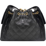 Caviar Quilted Small Chanel 25 Handbag Black