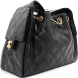 Caviar Quilted Small Chanel 25 Handbag Black