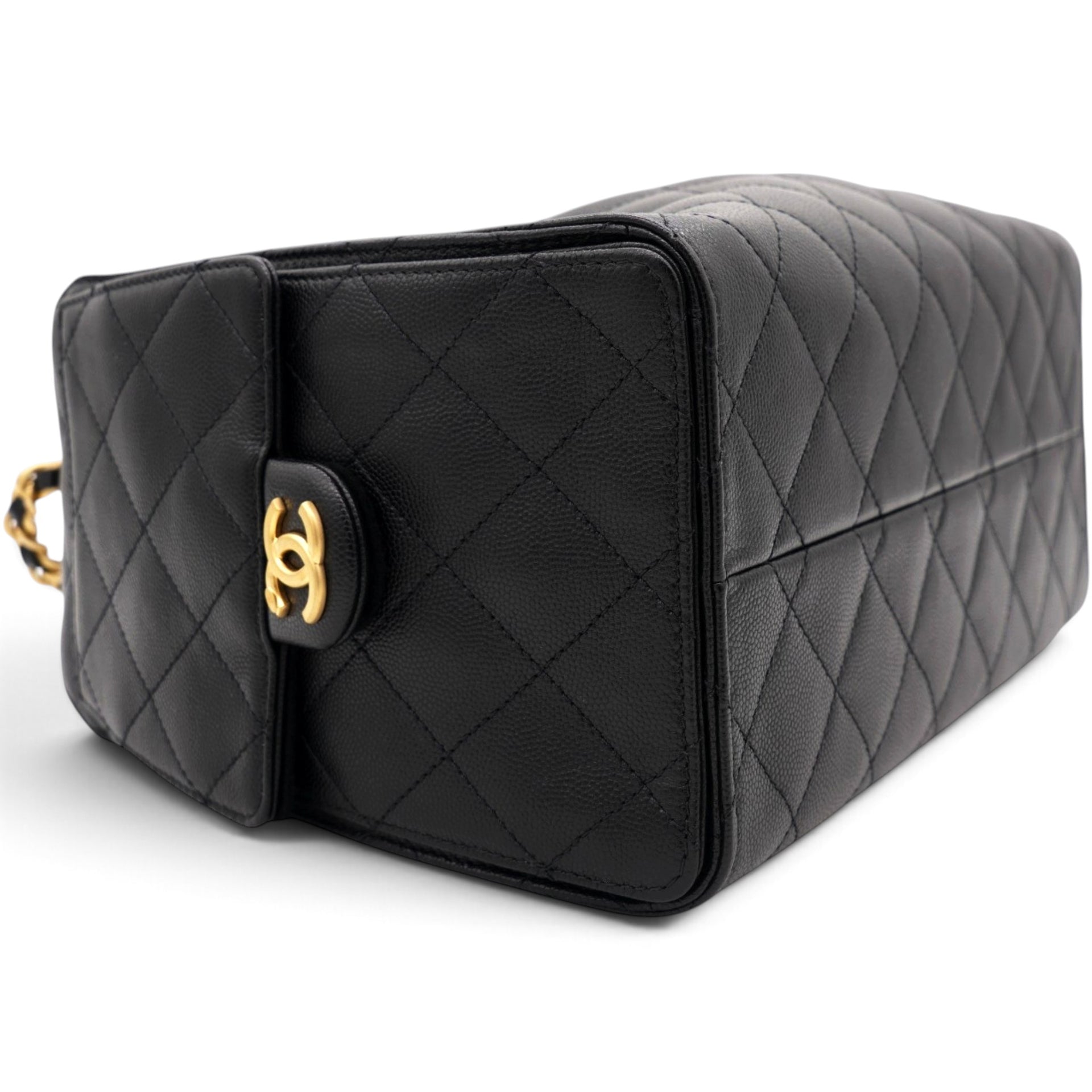 Caviar Quilted Small Chanel 25 Handbag Black