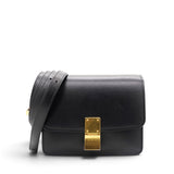 Box Calfskin Mini Classic Box Flap Bag Black