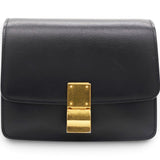 Box Calfskin Mini Classic Box Flap Bag Black