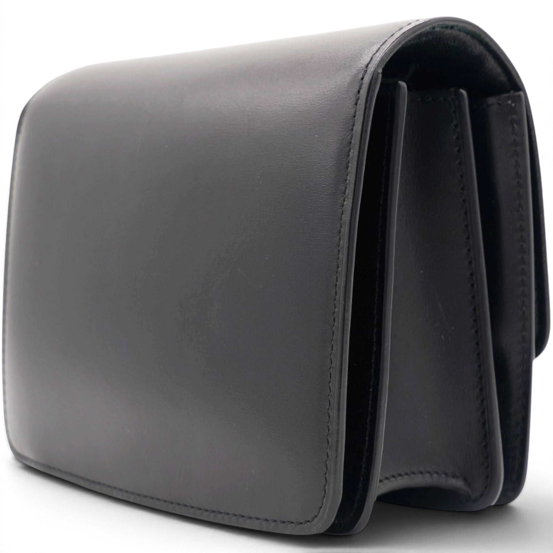 Box Calfskin Mini Classic Box Flap Bag Black