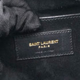 Paris Black Leather Small Emmanuelle Drawstring Bucket Bag