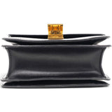 Box Calfskin Mini Classic Box Flap Bag Black
