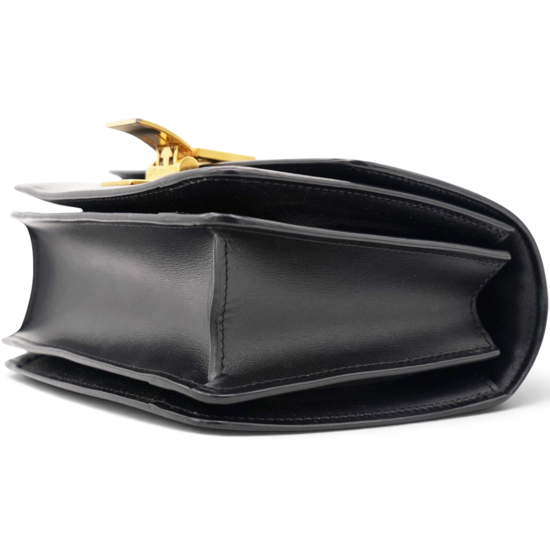 Box Calfskin Mini Classic Box Flap Bag Black