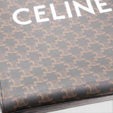 Triomphe Canvas Calfskin Small Vertical Cabas Tan