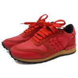 Red Studs and Suede Rockrunner Low Top Sneakers 35
