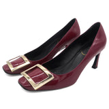 Red Patent Leather Trompette Pumps 35