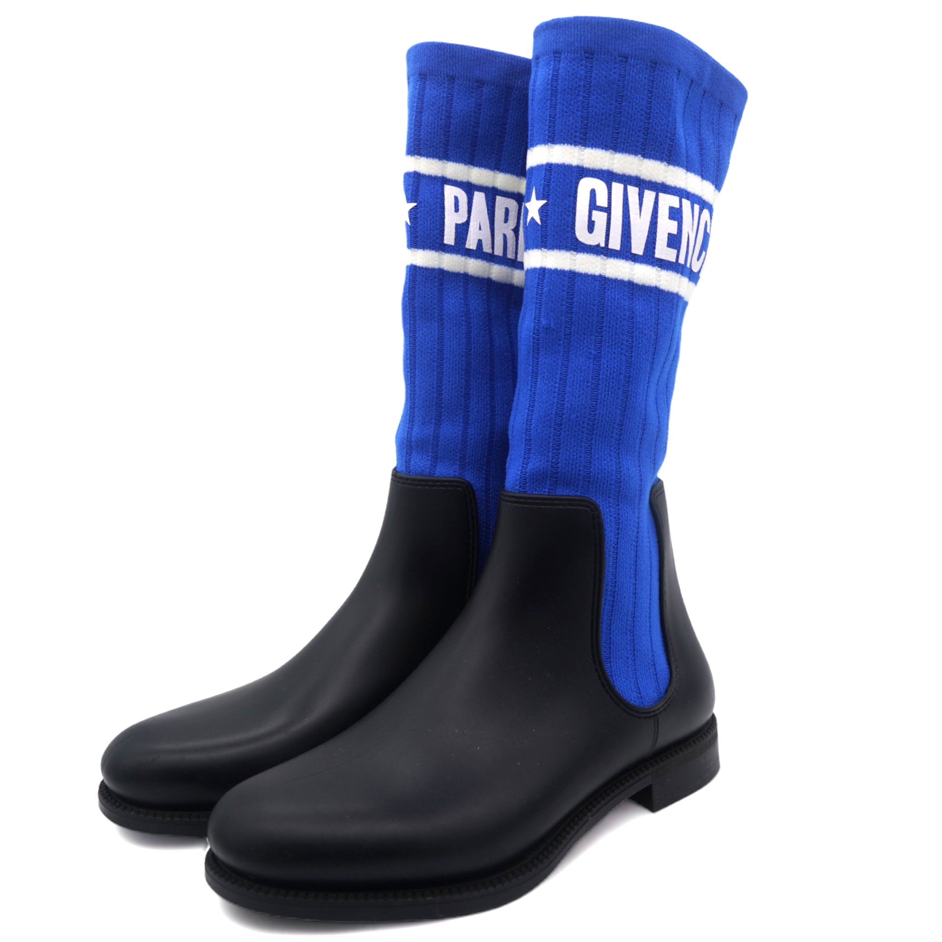 Printed Logo Sock Boots Blue 37
