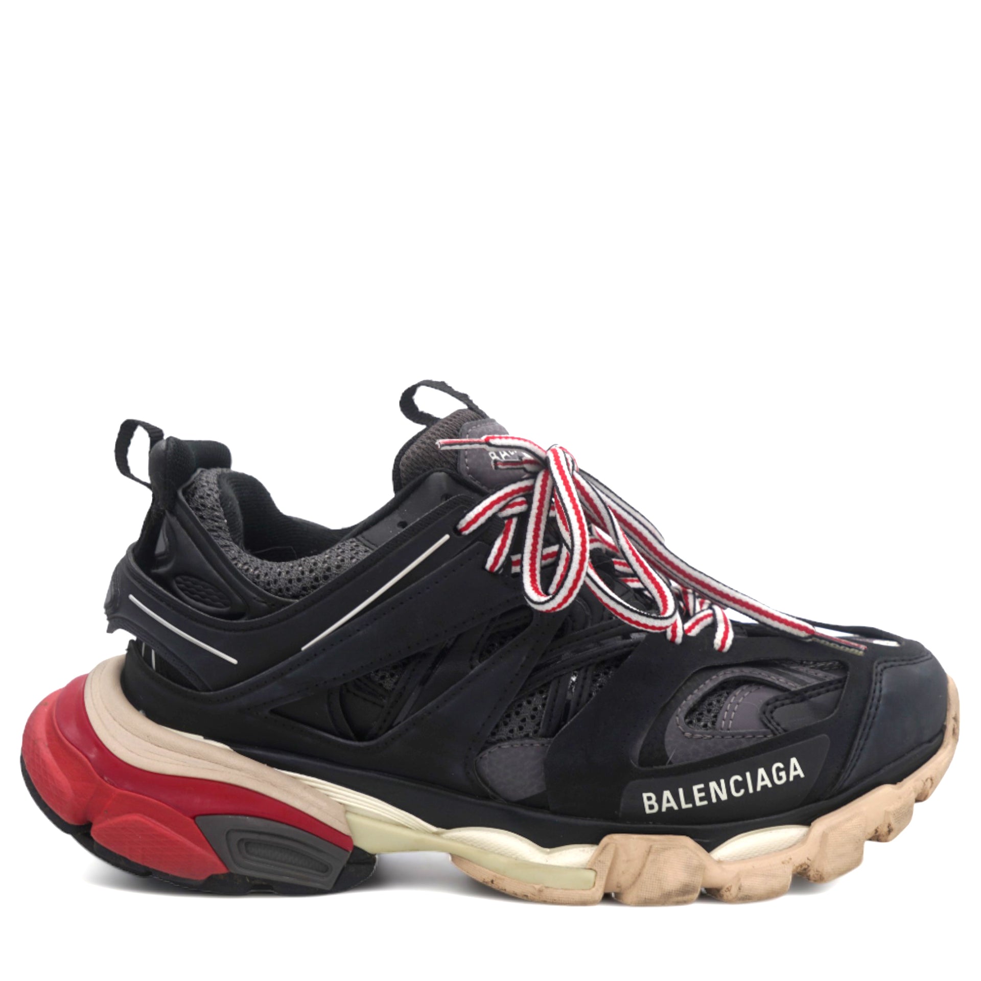 Track Sneakers 38 Black Red