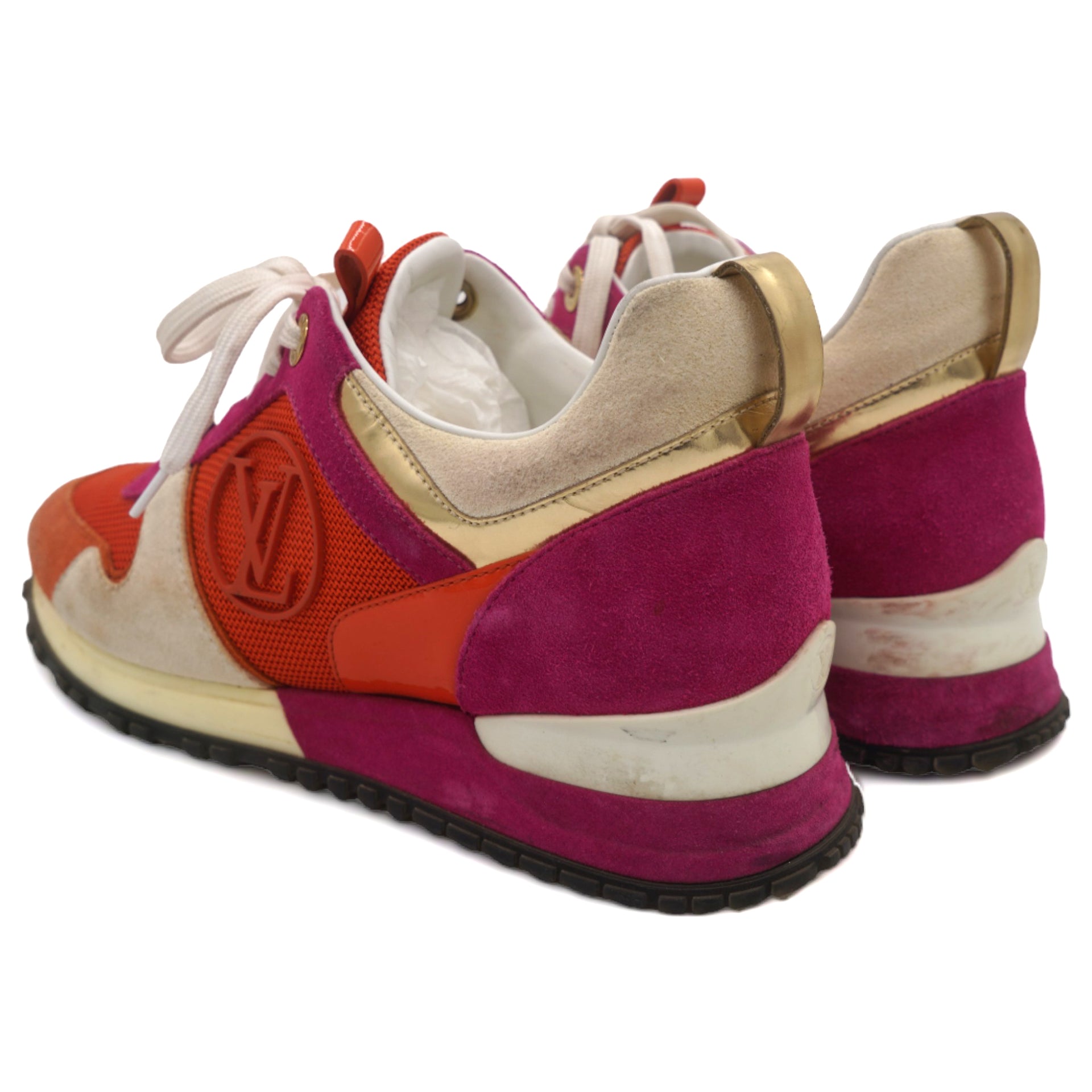 Run Away Sneakers Orange Pink Suede 36