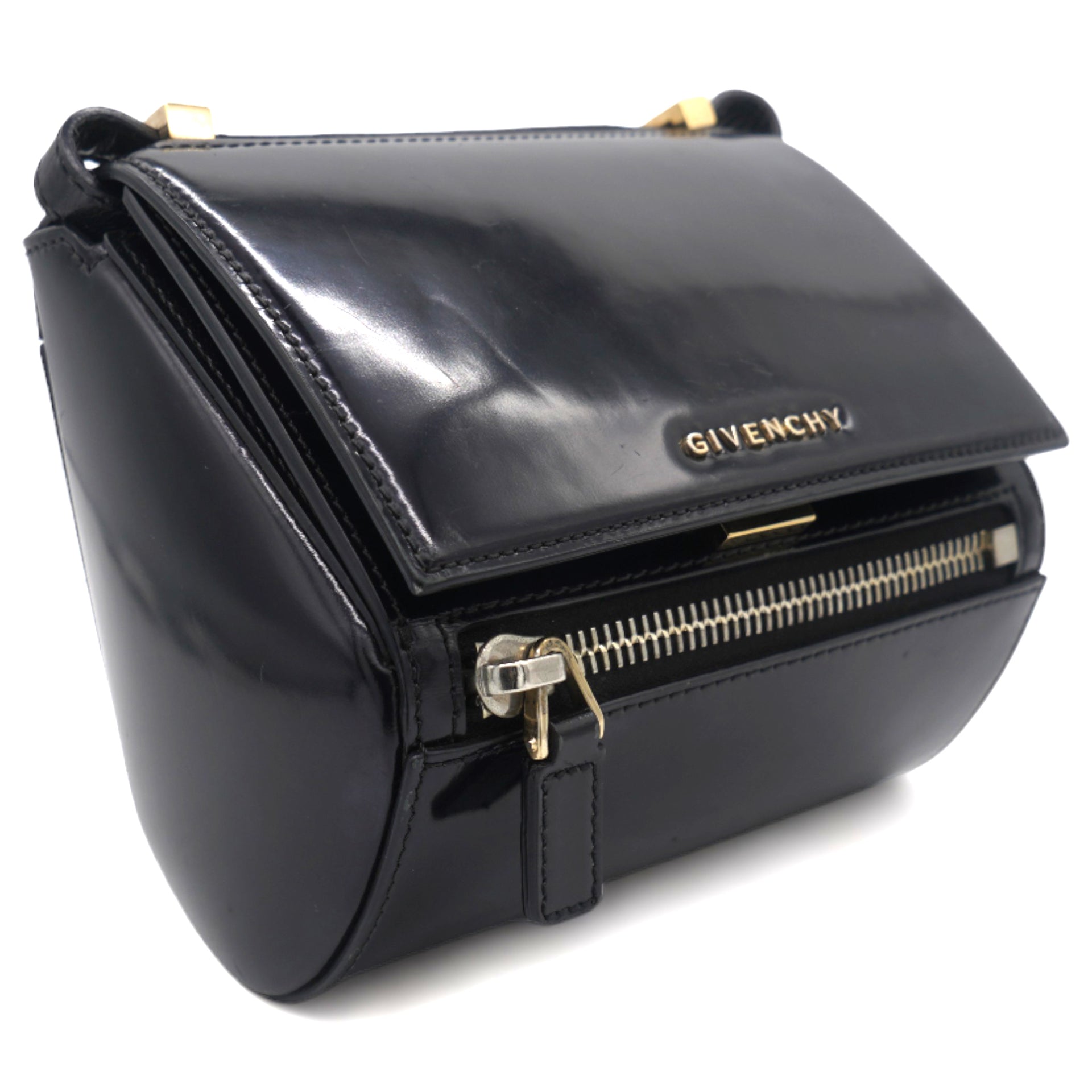 Black Box Leather Pandora Box Mini Crossbody Bag