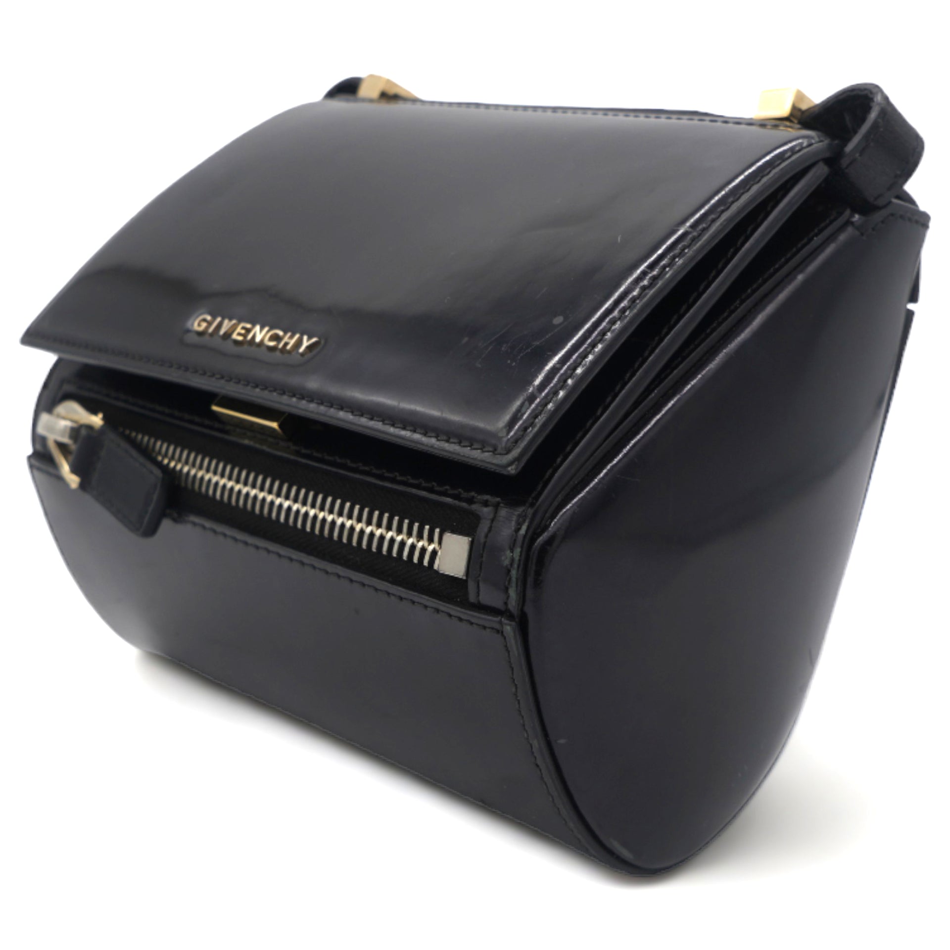Black Box Leather Pandora Box Mini Crossbody Bag