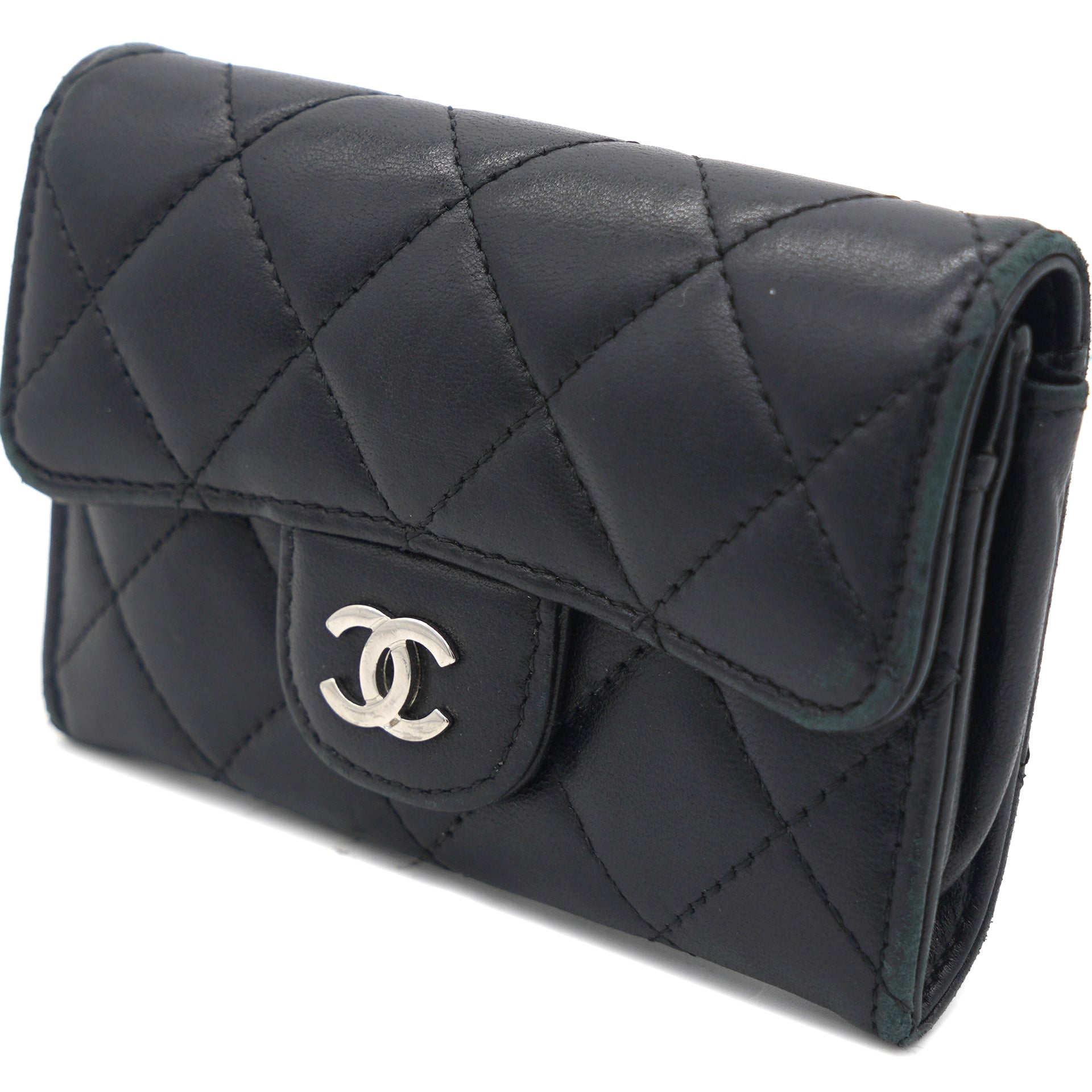 Chanel Lambskin Quilted Classic Card Holder Black SHW – STYLISHTOP