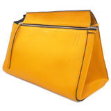 Edge Grained Leather Yellow Bag
