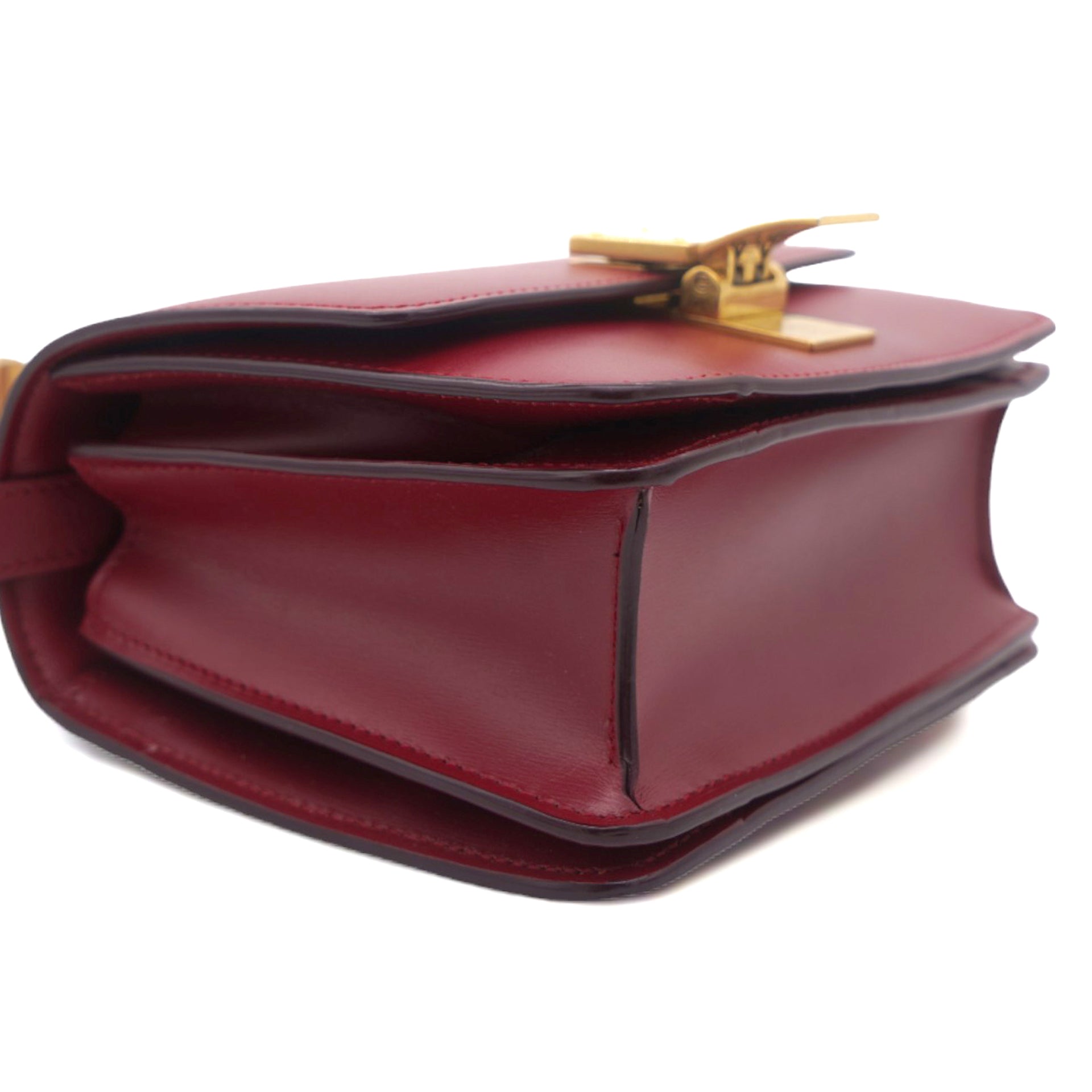 Smooth Calfskin Small Classic Box Flap Red